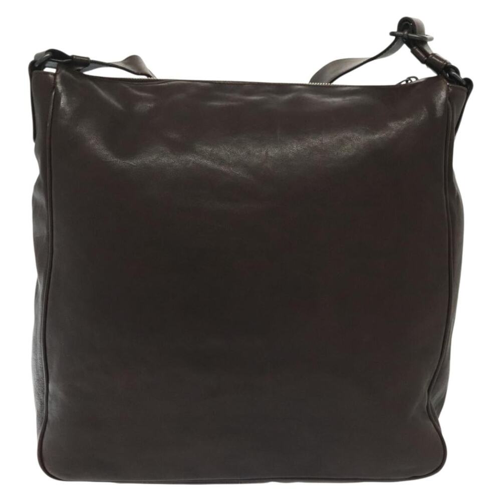 Bottega Veneta Intrecciato Shoulder Bag Brown